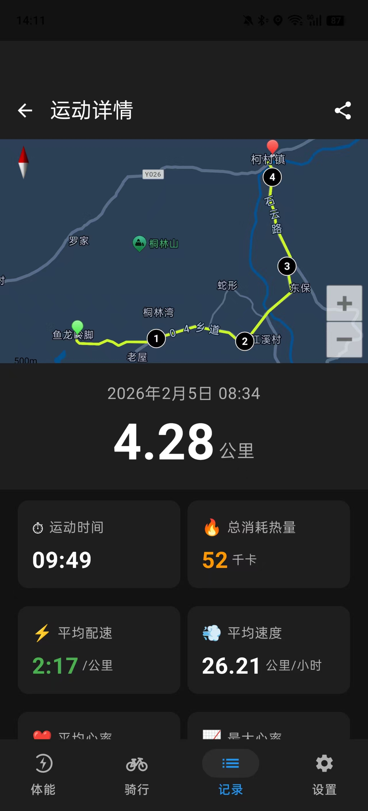 骑行助手应用界面